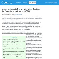 A New Approach to Therapy with Natural Treatment for Polycystic Ovary Syndrome (PCOS)