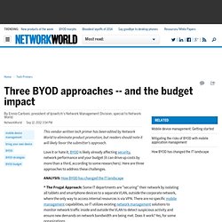 Three BYOD approaches