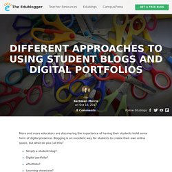 Different Approaches To Using Student Blogs And Digital Portfolios