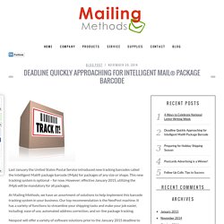 Mailing Machines for intelligent Mail Package Barcode