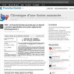 1961 : la Franche-Comté racontée par un décret « portant approbation d’un plan régional de développement »