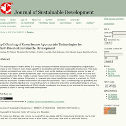 3-D Printing of Open Source Appropriate Technologies for Self-Directed Sustainable Development