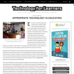 Appropriate Technology in Education