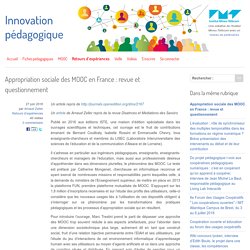 Appropriation sociale des MOOC en France : revue et questionnement