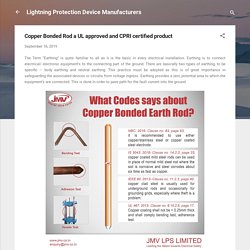 Copper Bonded Rod a UL approved and CPRI certified product