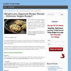 Weight Loss Approved Burger Recipe - Delicious Veggie Burger!