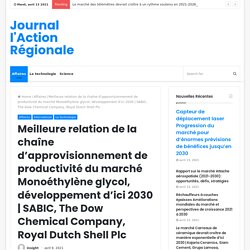 Meilleure relation de la chaîne d’approvisionnement de productivité du marché Monoéthylène glycol, développement d’ici 2030