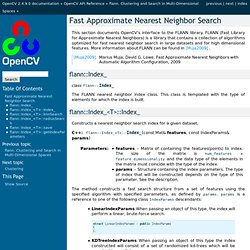 Fast Approximate Nearest Neighbor Search — OpenCV 2