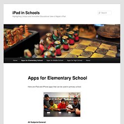 Apps for Elementary School