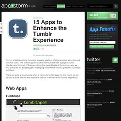 working on it - 15 Apps to Enhance the Tumblr Experience