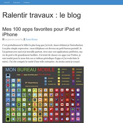 Mes 100 apps favorites pour iPad et iPhone