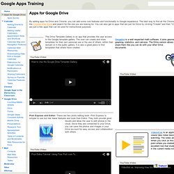 Apps for Google Drive - Google Apps Training