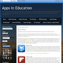 2012 Apps for Teachers