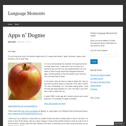 Apps n’ Dogme « languagemoments
