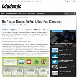 The 4 Apps Needed To Run A One iPad Classroom