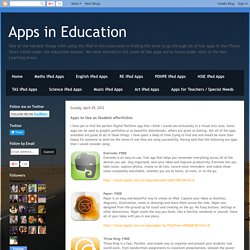 Apps to Use as Student ePortfolios