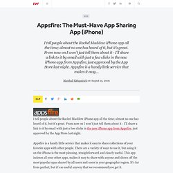 Appsfire: The Must-Have App Sharing App (iPhone)