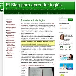 Aprende a estudiar inglés