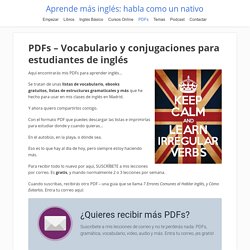 PDFs para aprender inglés - 12 PDF de vocabulario y gramática ¡GRATIS!