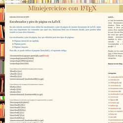 Encabezados y pies de página en LaTeX
