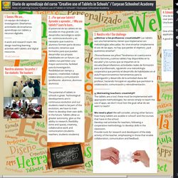 Diario de aprendizaje del curso &quot;Creative use of Tablets in Schools&quot; / Eurpean Schoolnet Academy