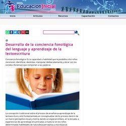 Desarrollo de la conciencia fonológica del lenguaje y aprendizaje de la lectoescritura