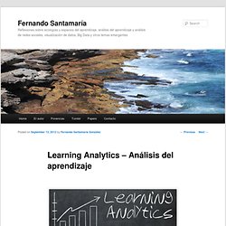 Learning Analytics – Análisis del aprendizaje