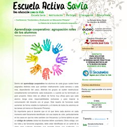 Aprendizaje cooperativo: agrupación roles de los alumnos - Escuela Activa SaviaEscuela Activa Savia