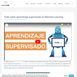Todo sobre aprendizaje supervisado en Machine Learning - □ Aprende IA