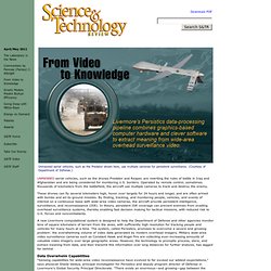 April/May 2011: From Video to Knowledge