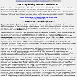 APRS Paths And Digipeating 101