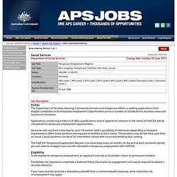 APS Jobs - Vacancy N.N. 10591783