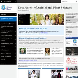 Animal and Plant Sciences