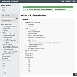 Advanced Python Scheduler — APScheduler 2.0.2 documentation