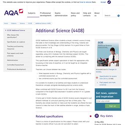 AQA – GCSE Additional Science