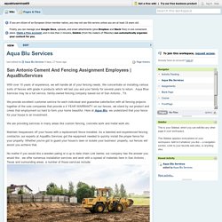 San Antonio Cement And Fencing Assignment Employees