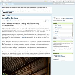 San Antonio Cement And Fencing Project workers