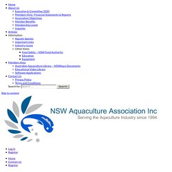 NSWAqua is your Aquaculture & Aquaponics Association - JOIN and help SECURE your industry's future