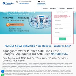 Aquaguard Water Purifier AMC Plans Cost & Charges