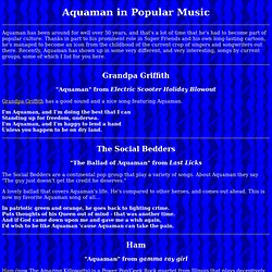 Aquaman in Popular Music