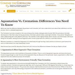 Aquamation Vs. Cremation: Differences You Need To Know