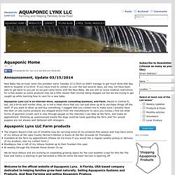 Aquaponic Lynx - Aquaponics Systems, Supplies, Designs, Florida, USA 