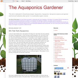 IBC Tote Aquaponics