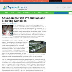 Aquaponics Fish Production and Stocking Densities