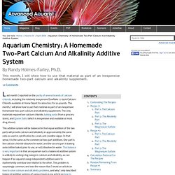 Chemistry and the Aquarium