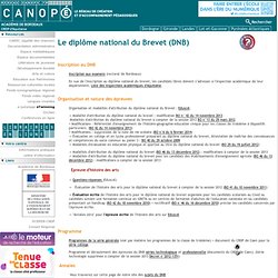 Diplôme National du Brevet CRDP Aquitaine