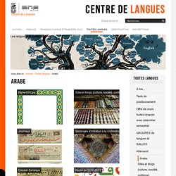 Arabe — Centre de langues