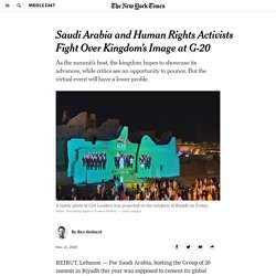 At G-20, Saudi Arabia and Human Rights Activists Fight Over Kingdom’s Image