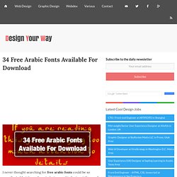 34 Free Arabic Fonts Available For Download « Design Resource Box
