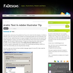 Arabic Text In Adobe Illustrator Tip « FaDesigns